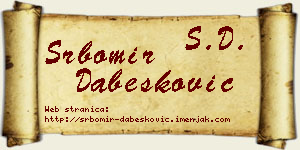 Srbomir Dabesković vizit kartica